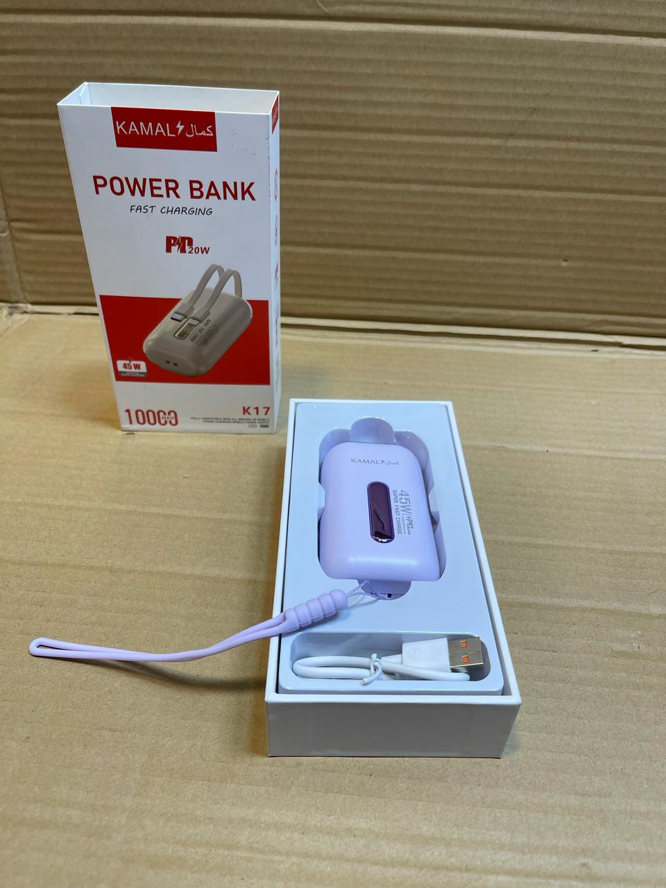 45W Fast Charging KAMAL Power Bank 10000 mAH