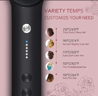 Hair Straightener Brush Curling Combo